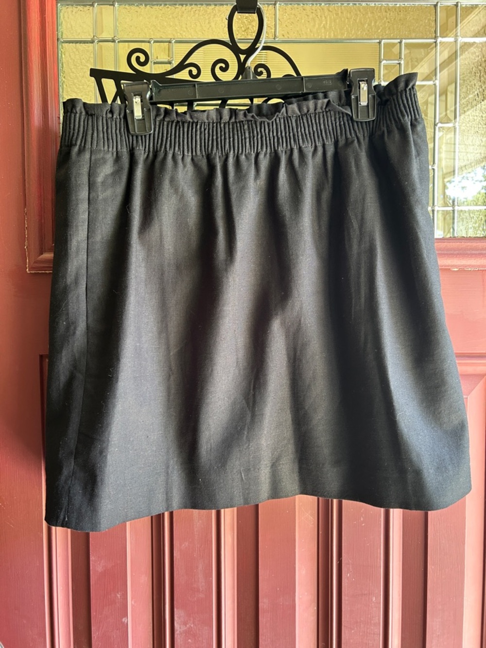 J. Crew Black Elastic-Waist Mini Skirt